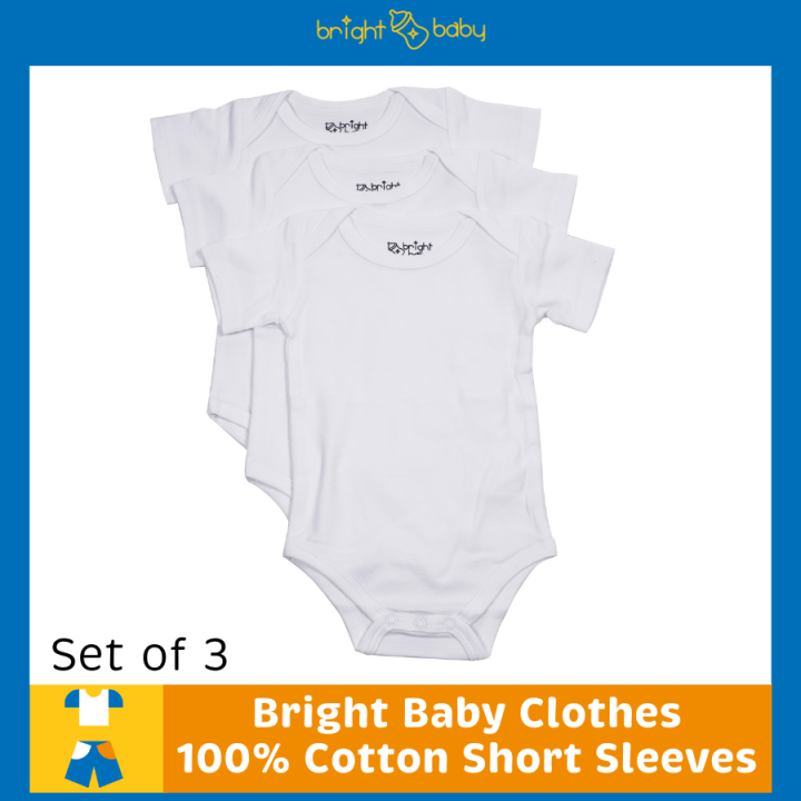 Bright Baby Clothes 100% Cotton Short Sleeve Baby Romper Onesie