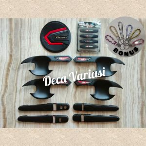 Paket Outer CoverHandle Tank Cover DoorGuard GR SPORT All New Rush 2018-2023 Hitam Activo List Merah
