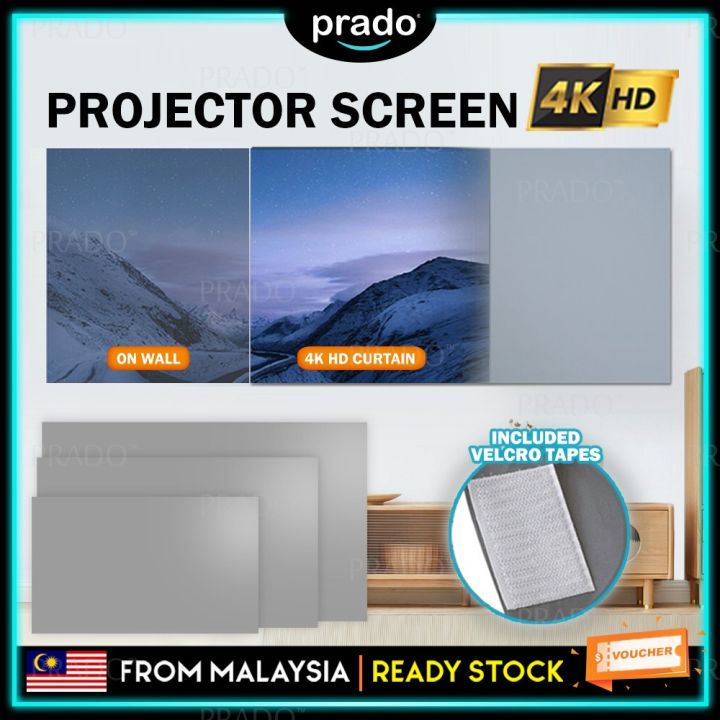 Écran De Projection 200 Pouces Toile Home Cinéma - Format 16:9 Full HD 4K - Portable Et Lavable