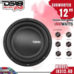 ซับวูฟเฟอร์แบรนด์ดัง DS18 ISX12.4D ซับวูฟเฟอณื ขนาด 12นิ้ว ดอกลำโพงซับเบส ลำโพงซับ ซับวูฟเฟอร์ สินค้าแบรนด์ดัง อเมริกาแท้ 100%
