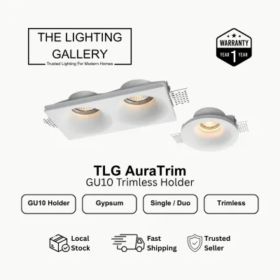 TLG GU10 LED Recessed Ceiling Downlight Spotlight - Frameless Edgeless Invisible Ceiling Light with High-Quality GU10 Bulb New Condition