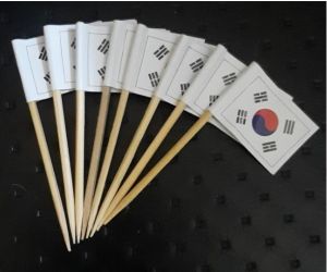 50 pc -Tusuk gigi bendera Korea Selatan - hiasan kue/- topper kue