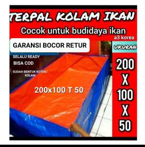 terpal kolam lele 100x200x50 a3 korea grosir