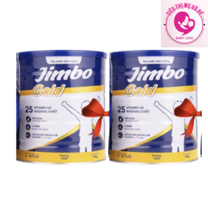 Combo 2 hộp Sữa non tăng cân Jimbo Hộp 650g cho bé từ 3 tuổi phát triển chiều cao cân nặng date mới