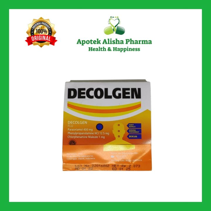 Decolgen Tablet Strip  - Dekolgen Obat Flu Pilek Alergi / Panas Demam / Pusing Sakit Kepala
