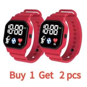 WNQNW Buy 1 Take 1 Pair Couple Watches Children Smart Watch Boys Girls Silicone Kids Electronic Waterproof IP67 Digital LED Wristwatch Technology Sense Watch Female Ins Good-looking Student Party Simple Fashion Minority Design Unicorn