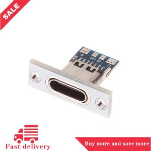 [COD] USB Jack Type-C 2Pin 2P 4P Waterproof Strip Line Of Solder Joint Female Connector Jack Charging Port USB Type C Socket Connector