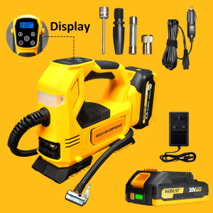 KEELAT 20V Cordless Air Pump Tyre Inflator Electric Car Pump High Pressure Digital Display Portable Inflator