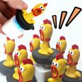 3Pcs New Keyboard Fidget Toy Yellow Chick Keyboard Keychain Creative Scream Chicken Press Button Keychains Fun Stress-relieving Toy. 