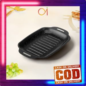AI-C1338 Panci Panggangan Konduksi Serbaguna / Wajan Panggangan Panjang Portabel Grill Pan Korea