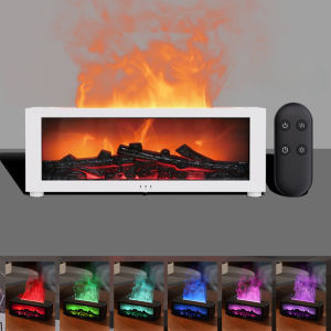 Creative Fireplace Air Humidifier Flame Essential Oil Diffuser Aroma Humidifier LED Light Remote Control Pelembap Udara Aromatherapy Diffuser