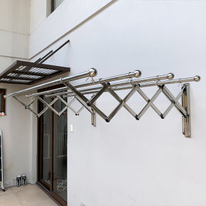 ราวตากผ้า ติดผนัง ยืดหด คอนโด สแตนเลส พับได ประหยัดพื้นที่ สมราคมแว่น ที่ตากผ้า ราวตากผ้าใหญ่