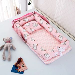 Đệm ngủ cho bé Baby Mom Đệm nằm di động cho bé ngủ ngon hàng 2 lớp(tặng kèm 1 gối chống méo đầu dành cho bé)
