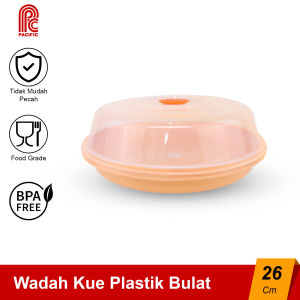 PACIFIC Tempat Kue Bulat Plastik 1 Pcs Vanessa Cake Storage Wadah Serbaguna PAC-VANESSA Varian Warna