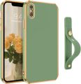 VENINGO iPhone X Case,iPhone XS Case,Phone case for iPhone X/XS,Slim Fit Soft with Adjustable Wristband Kickstand Scratch Resistant Shockproof Cover for Apple iPhone X/XS 5.8", Matcha Green. 