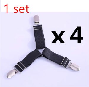 Premium Quality stainless steel Clipper -- Super Practical 3 side Adjustable Elastic Clip Non Slip Bed sheet Fixing Buckle Sheet Spenders Clips Live Stream