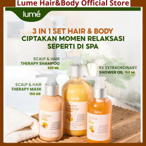 LUME PAKET 3 IN 1 SHAMPOO HAIR MASK SHOWER OIL LUMECOLORS ORIGINAL BPOM