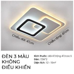 Đèn ốp trần KLASSE loại đèn trần led 3 màu trang trí phòng ngủ phòng khách khách sạn nhà hàng ...