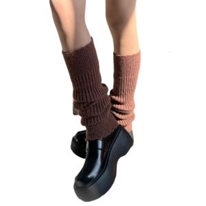 Phụ nữ frilly Làm ấm chân dệt kim vớ bắp chân dài ấm áp sinh viên cô gái 90S tất kiểu ủng không che bàn chân trang phục dự tiệc dạo phố Quà Tặng