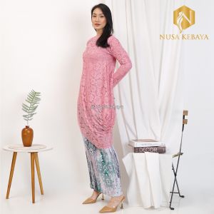 Nusa Kebaya Setelan Kebaya Tunik Miring Kebaya Tunik Brokat Modern Kebaya Kondangan Pesta