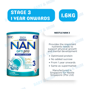 SG Nestlé NAN OPTIPRO 3 1.6kg | Official Singapore Stock