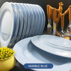 10” Wheat Straw & PP Plastic Plates - Versatile Dinner Plates for Home Parties and Everyday Dining
