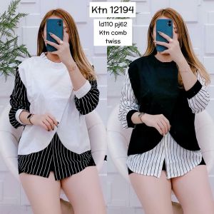 SALE ATASAN FASHION WANITA 12194 BLOUSE IMPORT BKK LENGAN PANJANG. BIG SIZE