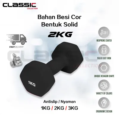 【 COD】Dumbell Barbel 1KG 2KG 2KG Vinyl cewek isi 1pcs gym Neoprene Barbel Mini