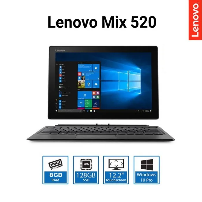 LAPTOP Lenovo Tablet MIIX 520 I5 GEN 8 8GB RAM 256GB SSD NVME