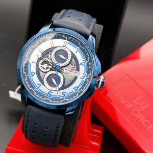 นาฬิกานาวีฟอส100% นาฬิกาข้อมือผู้ชาย สายหนัง กันน้ำ 100% แถมกล่องนารีฟอสฟรี