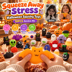 Halloween Squishy Toy Stress Relief Fidget Toy Mochi Squishy Pumpkin Spider Cute Cartoon Sensory Toy Halloween Decoration Party Favors Halloween Gift