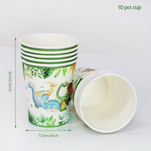 Dinosaur Party Tableware Paper Cups Plates For Kids Boy Birthday Party Decorations