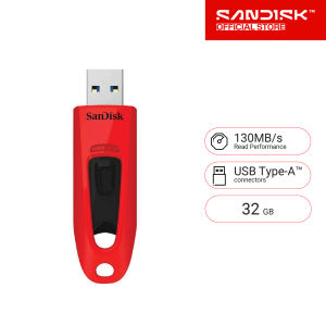 SanDisk Ultra USB 3.0 Flash Drive CZ48 32GB USB3.0 Red stylish sleek design 5Y ( แฟลชไดร์ฟ usb Flash Drive )