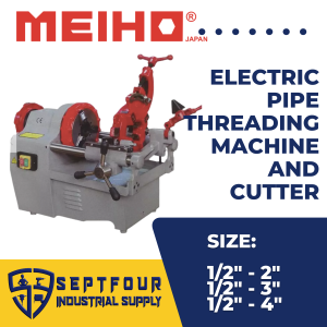Meiho 1/2" to 3" Electric Pipe Threading Machine and Cutter M-80(for BSPT or HSS NPT) | Electric Pipe Threader