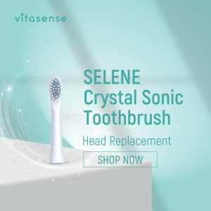 Vitasense Selene Crystal Sonic Toothbrush Replacement Head | Pack of 2