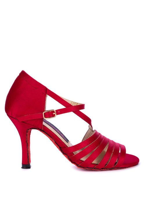 Carmelletes Satin Strappy Heels Dancing Shoes