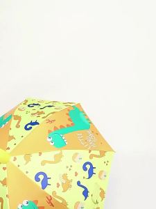 AE Kapibara Vinyl Rain or Shine Long-Handle Automatic Princess Little Yellow Duck Umbrella for Kindergarten and Elementary School Boys and Girls