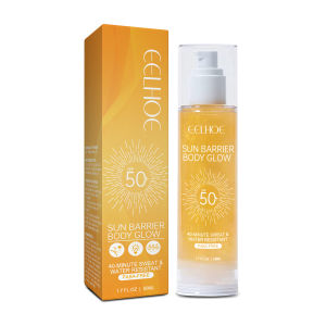 Eelhoe Sunscreen Body Oil Facial Body Sunblock Waterproof UV Oil-control SPF 50+ Whitening Sun Oil Isolation Lotion  Protective Skin Anti-Aging Moisturizing UV Protective Cream(50ml)