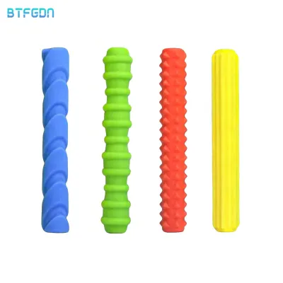 Pencil Grips for Kids 4pcs Silicone Pencil Grips Ergonomic Textured Pen Sleeves for Kids Adults Comfortable Anti-anxiety Writing Aid Smooth Grip for School Office and Drawing Tools