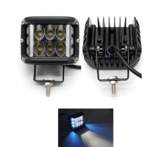 lampu Sorot/tembak led cwl 6 mata PLUS strobo KOTAK list merah biru waterproof