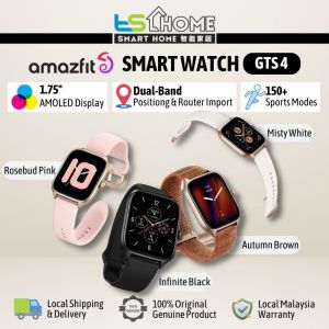 Amazfit GTS 4 / GTR 4 Smartwatch 1.75" HD AMOLED Display Dual-Band GPS 150+ Sports Modes Smart Watch