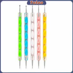 Talao Nail Art Dotting Tool Point Drill Nail Pen of Spiral Rod 5 Pcs/Set
