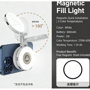 Magsefe Magnetic Phone Light LED Ring Light for Selfie Live Streaming Photography Video Conference Portable