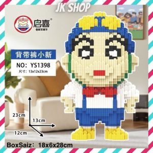 ️现货️ReadyStocks YS1398 Connection Super Hero Sin Chan building blocks toys YS1398 背带裤 咸蛋 超人 蜡笔小新 拼装 积木 玩具 成年人 高难度p