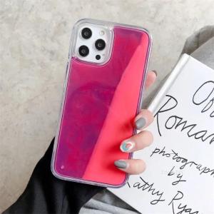 Luminous Quicksand Phone Cases Cover for iPhone 18 17 16 15 14 Pro Max Shell Glow in Dark Liquid Glitter Moving Sand Hard Capas