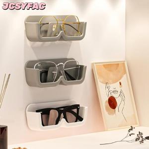 JCSYFAC Kính lưu trữ Hộp Treo Tường đấm miễn phí Kính mát Organizer giá cao cấp Kính Showcase lưu trữ giá