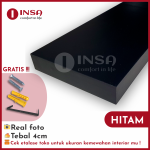 Rak Dinding Ruangan Ambalan Dinding Minimalis 1 Set Isi 2 Ukuran 40/60/80x20 Tebal 4cm
