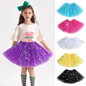 AUTOCARE X หลากสีสัน กระโปรงตูตู ตาข่าย ดาว กระโปรงเจ้าหญิง ฤดูร้อน ผ้าทูล กระโปรงเต้นรำ สำหรับเด็กผู้หญิง