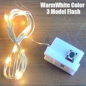 2M 20LED Christmas Decoration String Lights Santa Claus Snowman Fairy Garland Christmas Gift Battery Powered Bedroom Living Room Garden Xmas Decoration Items