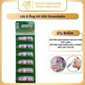 Lốc 6 Ống Hít Thông Mũi Thái Lan Hỗ Trợ Giảm Nghẹt Mũi Say Tàu Xe - Hinohouse